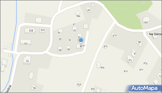 Radlna, Radlna, 90, mapa Radlna