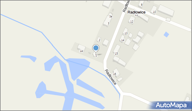 Radłowice, Radłowice, 1, mapa Radłowice
