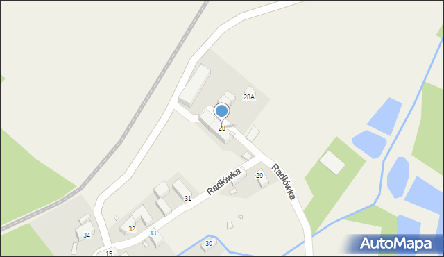 Radłówka, Radłówka, 28, mapa Radłówka