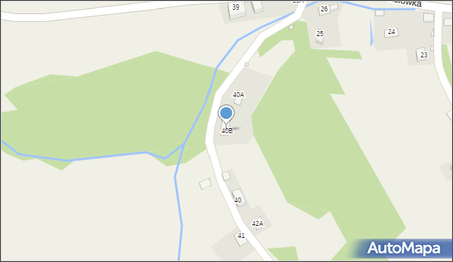 Radłówka, Radłówka, 40B, mapa Radłówka