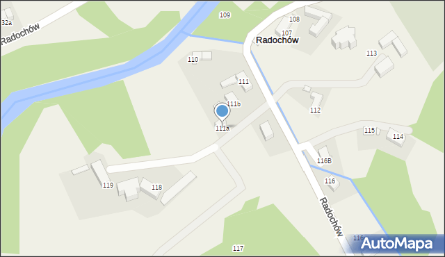 Radochów, Radochów, 111a, mapa Radochów