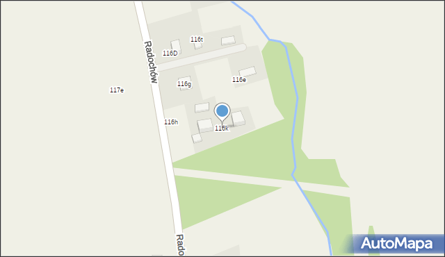 Radochów, Radochów, 116k, mapa Radochów