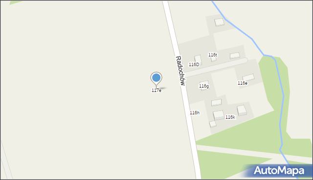 Radochów, Radochów, 117e, mapa Radochów