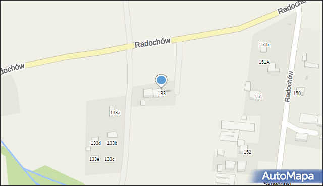 Radochów, Radochów, 133, mapa Radochów