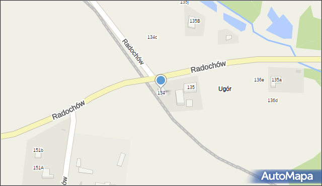 Radochów, Radochów, 134, mapa Radochów