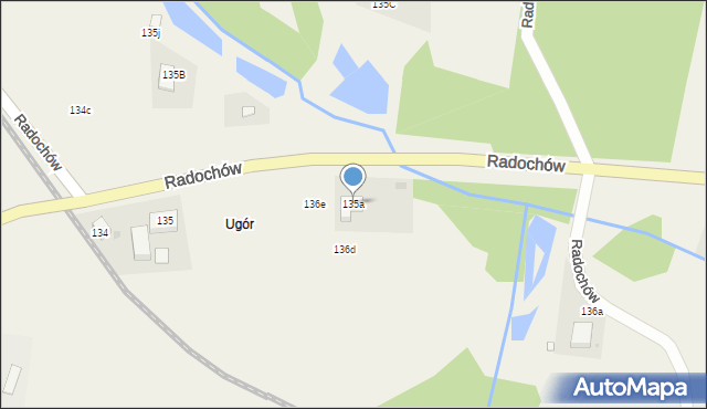 Radochów, Radochów, 135a, mapa Radochów