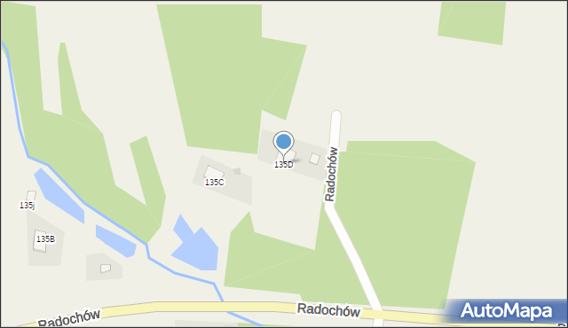 Radochów, Radochów, 135D, mapa Radochów