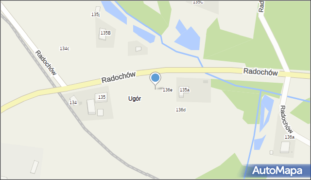Radochów, Radochów, 136f, mapa Radochów