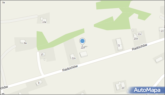 Radochów, Radochów, 21A, mapa Radochów