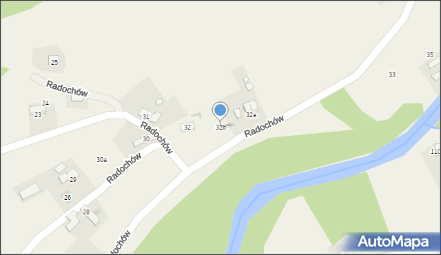 Radochów, Radochów, 32b, mapa Radochów