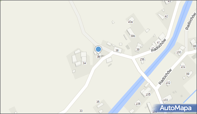 Radochów, Radochów, 36, mapa Radochów