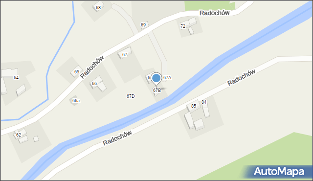 Radochów, Radochów, 67B, mapa Radochów