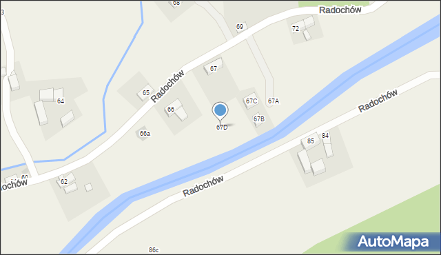 Radochów, Radochów, 67D, mapa Radochów