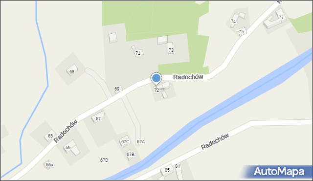 Radochów, Radochów, 72, mapa Radochów