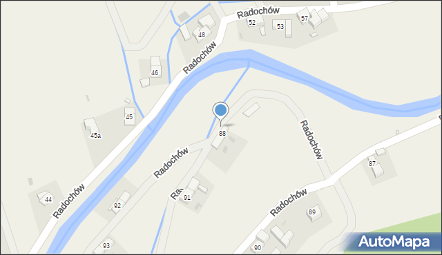 Radochów, Radochów, 88a, mapa Radochów