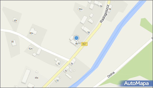 Radogoszcz, Radogoszcz, 55, mapa Radogoszcz