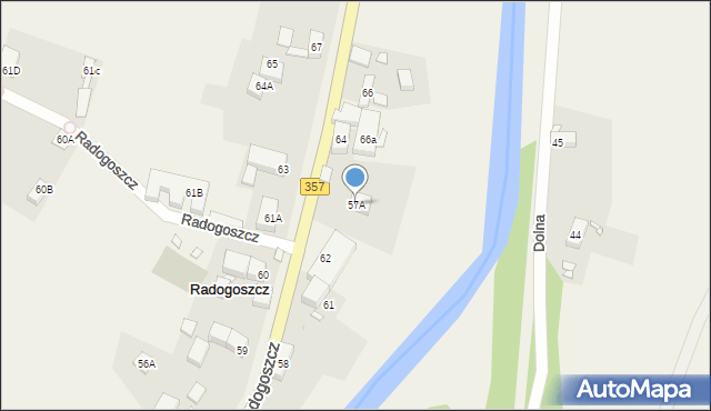 Radogoszcz, Radogoszcz, 57A, mapa Radogoszcz