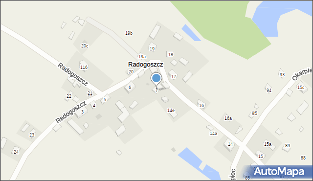 Radogoszcz, Radogoszcz, 7, mapa Radogoszcz