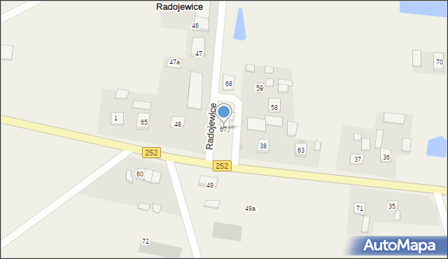 Radojewice, Radojewice, 67, mapa Radojewice