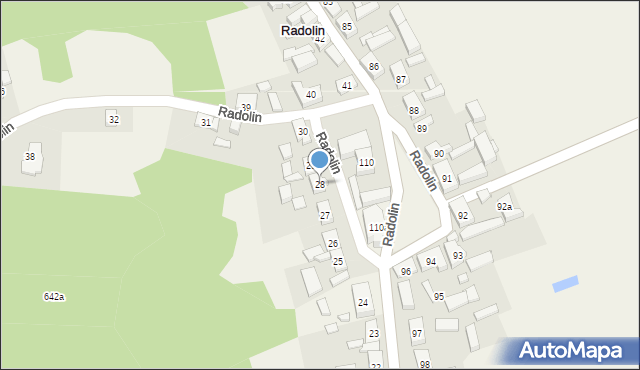 Radolin, Radolin, 28, mapa Radolin