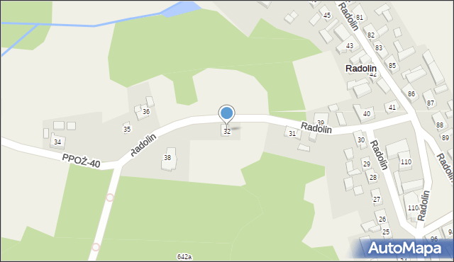 Radolin, Radolin, 32, mapa Radolin