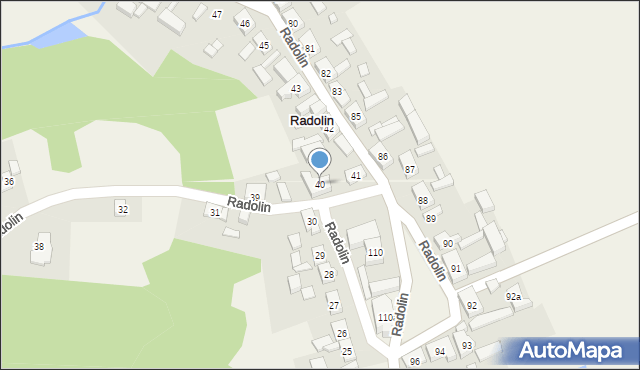 Radolin, Radolin, 40, mapa Radolin
