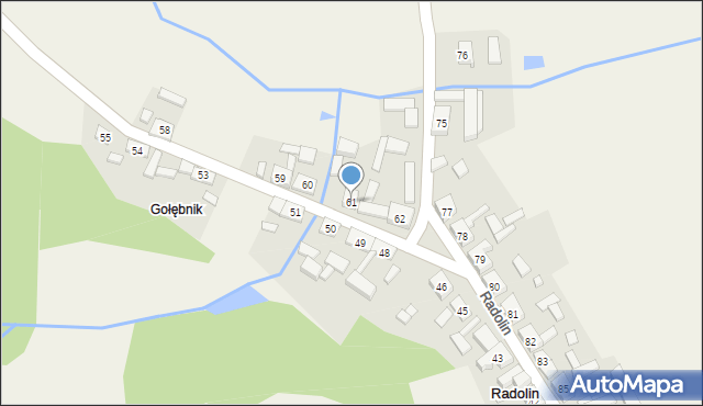 Radolin, Radolin, 61, mapa Radolin