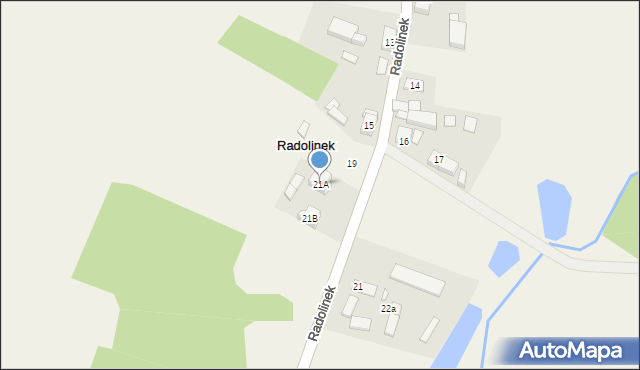 Radolinek, Radolinek, 21A, mapa Radolinek