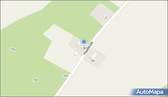 Radolinek, Radolinek, 38, mapa Radolinek