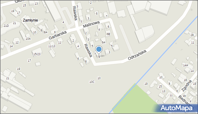 Radom, Rawska, 9, mapa Radomia