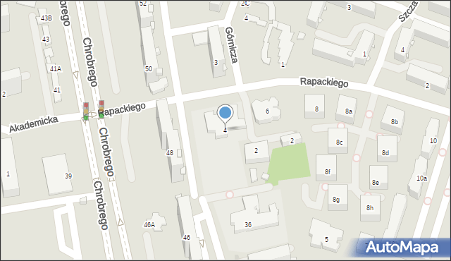Radom, Rapackiego Adama, 4, mapa Radomia