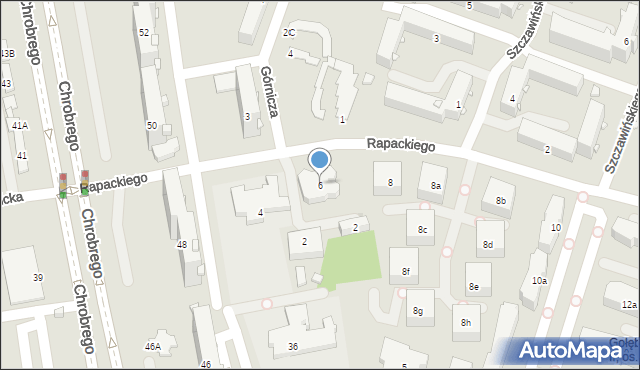 Radom, Rapackiego Adama, 6, mapa Radomia