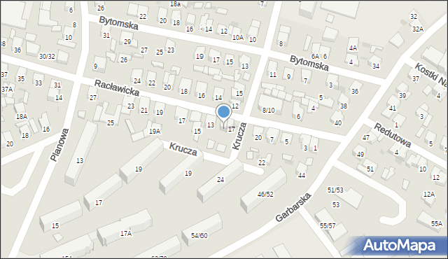 Radom, Racławicka, 11, mapa Radomia