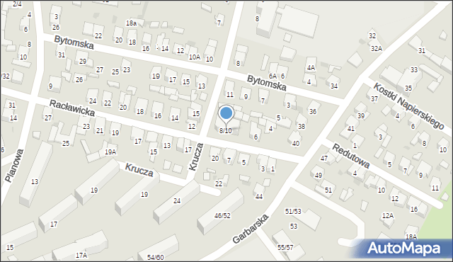 Radom, Racławicka, 8/10, mapa Radomia