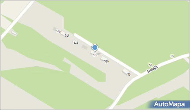 Radom, Rataja Macieja, 51c, mapa Radomia