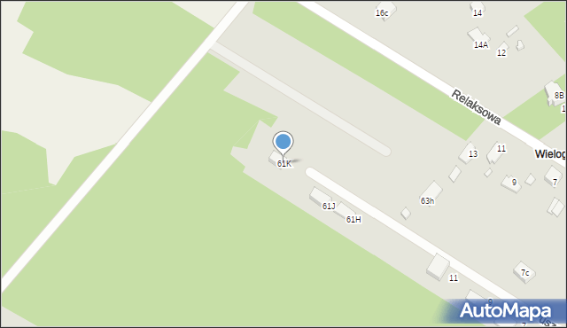 Radom, Rataja Macieja, 61K, mapa Radomia