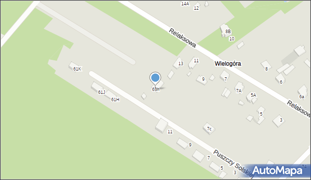 Radom, Rataja Macieja, 63h, mapa Radomia