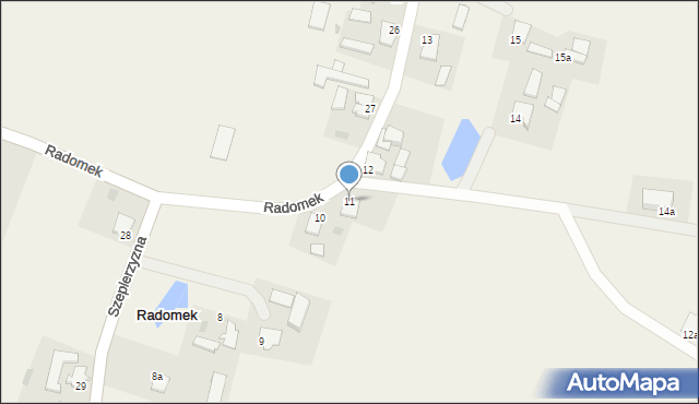 Radomek, Radomek, 11, mapa Radomek