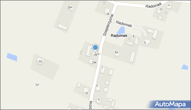 Radomek, Radomek, 29, mapa Radomek