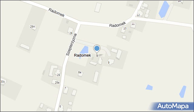 Radomek, Radomek, 8, mapa Radomek