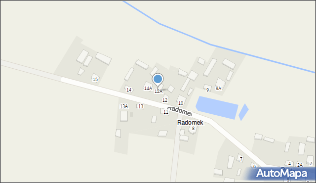 Radomek, Radomek, 12A, mapa Radomek