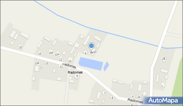 Radomek, Radomek, 9A, mapa Radomek