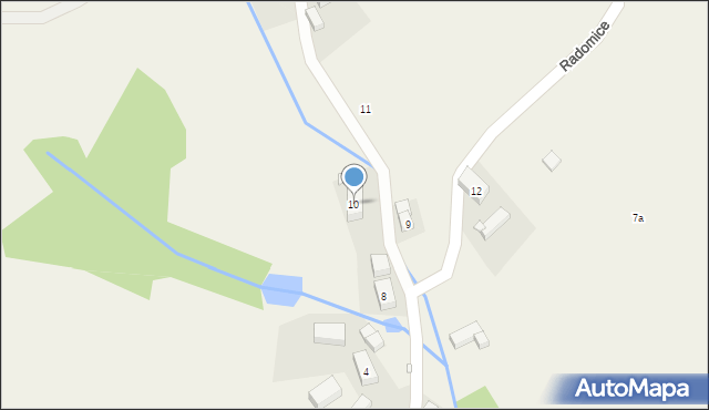 Radomice, Radomice, 10, mapa Radomice