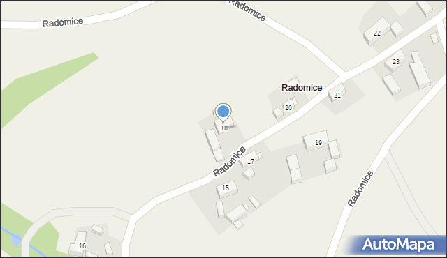 Radomice, Radomice, 18, mapa Radomice