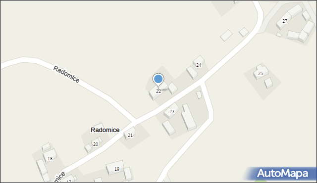 Radomice, Radomice, 22, mapa Radomice