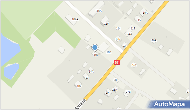 Radomice, Radomice, 13A, mapa Radomice