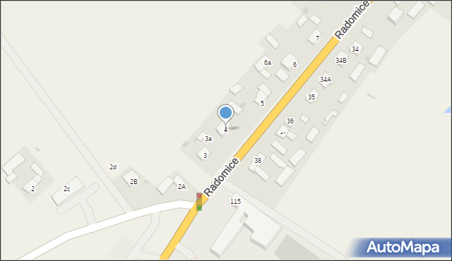 Radomice, Radomice, 4, mapa Radomice