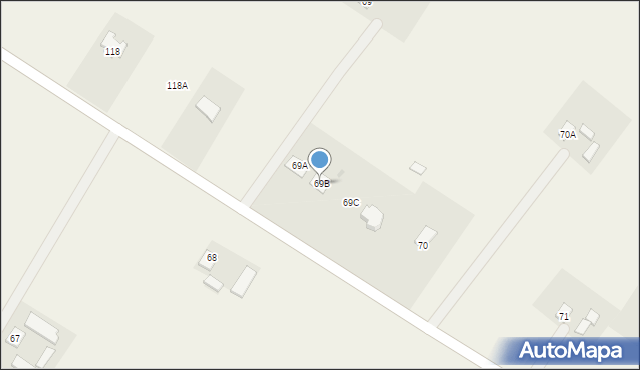 Radomice, Radomice, 69B, mapa Radomice