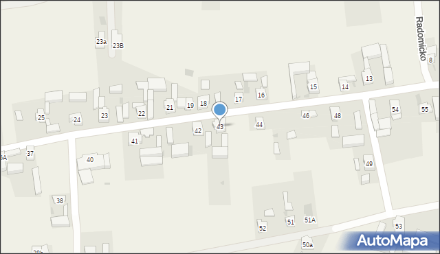 Radomicko, Radomicko, 43, mapa Radomicko