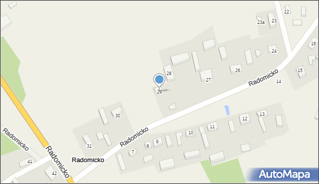Radomicko, Radomicko, 29, mapa Radomicko